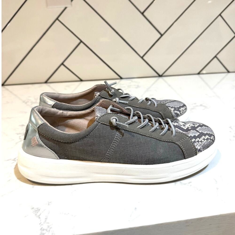 Heydude Karina Sneakers "Silver Python" size 10 n… - image 3